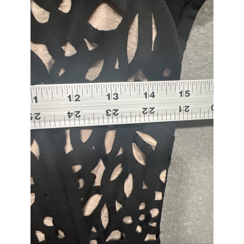 Maeve Anthropologie Basalt Floral Laser Cut Sheath Dress Size 4 (READ) - Picture 11 of 13